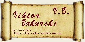 Viktor Bakurski vizit kartica